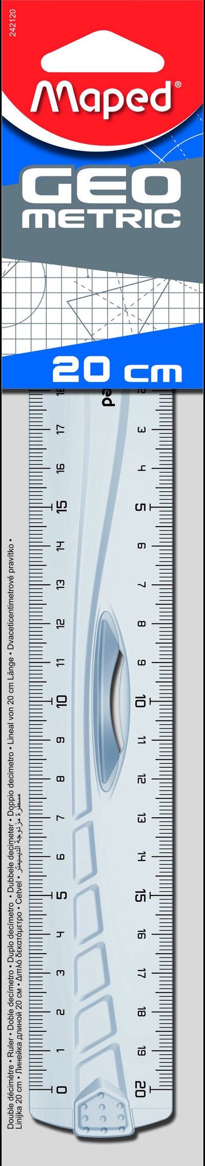 Liniuotė MAPED Geometric, 20 cm