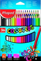 Spalvoti pieštukai MAPED ColorPeps, 36 spalvos