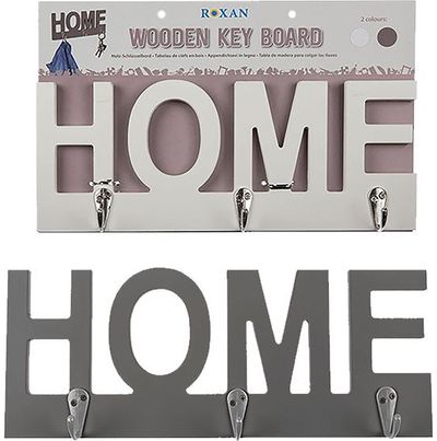 Medinė lentelė raktams HOME, 29x11 cm