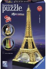 Dėlionė RAVENSBURGER 3D 216d.EIFFEL TOWER NIGHT (šviečiantis)