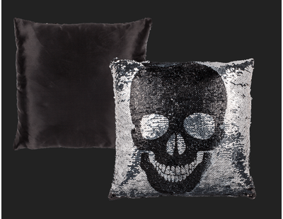 Pagalvėlė SEQUIN SKULL, 40x40 cm