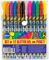 Geliniai rašikliai CENTRUM GLITTER, 12 spalvų
