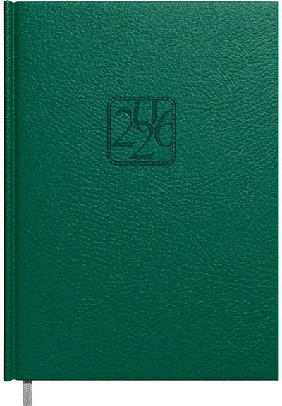 Darbo knyga A5 MEMORY 2026, puslapis dienai tamsiai žalia