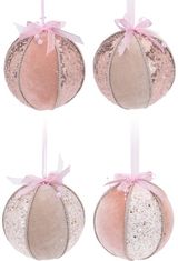 Kalėdinis burbulas SPARKLE PINK, 12 cm
