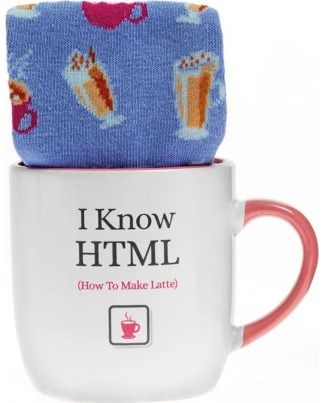 Dovanų rinkinys HTML (puodelis+kojinės)