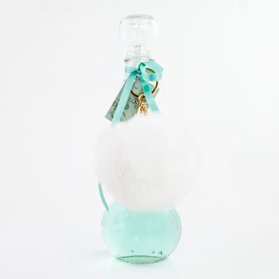 Dovanų rinkinys TULIPANO POM POM AQUA-BLUE TRASNPARENT (dušo želė+raktų pakabuka s), 200 ml