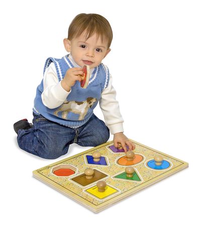 Dėlionė medinė su laikikliais M&D GEOMETRIJA