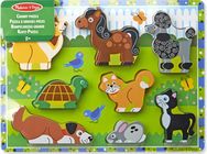 Dėlionė medinė iškili M&D NAMINIAI GYVŪNAI