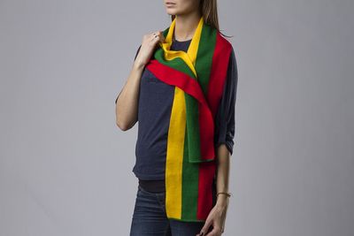 Tautinių spalvų šalikas-vėliava 140 cm x 18