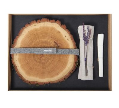 Dovanų rinkinys namams FORESTIME TREE4CAKE (torto padėklas+lininė servetėle+kera mikinė mentelė)