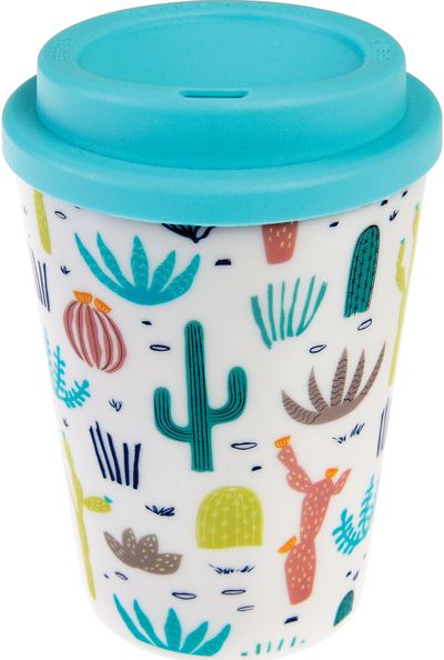 Kelioninis puodelis DESERT IN BLOOM, plastikinis, 350 ml