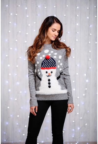 Kalėdinis megztinis 3D SNOWMAN, M