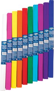 Krepinio popieriaus rinkinys, 10 spalvų