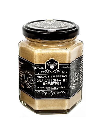 Medus su citrina ir imbieru MEDAUS MAGIJA, 250 g.