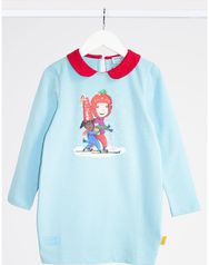 Suknelė su apykakle KM ŽIEMA, 134-140, melsva