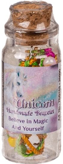 Medžiaginė apyrankė stiklainėlyje UNICORN