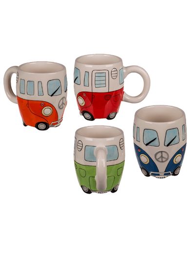 Keramikinis puodelis CAMPER BUS, 13x10 cm
