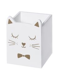 Dėžutė kosmetikos šepetėliams CAT WHITE