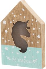 Šviečianti dekoracija MAGICAL UNICORN, 17x25 cm