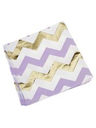Vienkartinės stalo servetėlės PATTERN WORKS LILAC CHEVRON, 16 vnt.