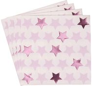 Vienkartinės stalo servetėlės LITTLE STAR PINK, 16 vnt.
