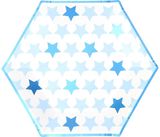 Vienkartinės lėkštės LITTLE STAR BLUE, L, 8 vnt.
