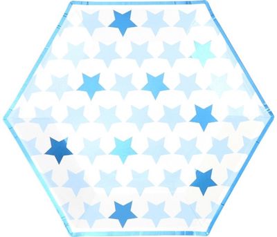 Vienkartinės lėkštės LITTLE STAR BLUE, L, 8 vnt.
