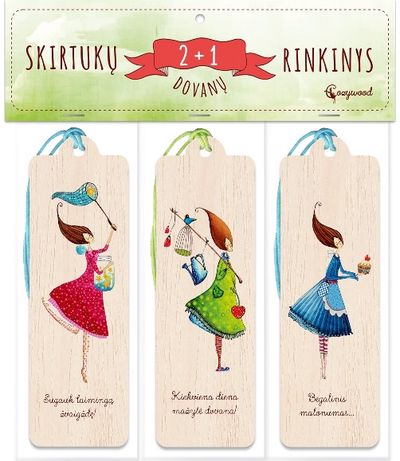 Medinių skirtukų rinkinys, 3 vnt.