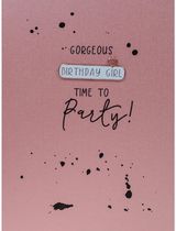Atvirukas su ženkliuku BIRTHDAY GIRL/GORGEOUS