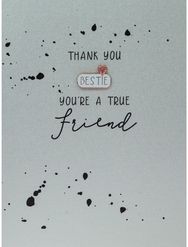 Atvirukas su ženkliuku BESTIE/TRUE FRIEND