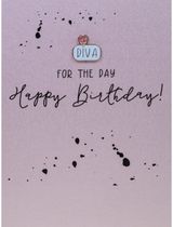 Atvirukas su ženkliuku DIVA/HAPPY B-DAY