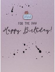 Atvirukas su ženkliuku DIVA/HAPPY B-DAY