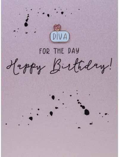 Atvirukas su ženkliuku DIVA/HAPPY B-DAY