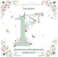 Atvirukas FIRST WEDDING ANNIVERSARY