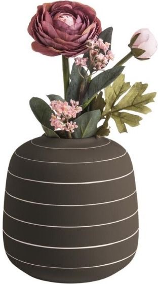 Vaza TERRA WIDE DARK BROWN, 16 cm