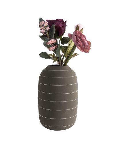 Vaza TERRA STRAIGHT DARK BROWN, 25 cm