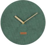 Sieninis laikrodis CORDUROY DARK GREEN, Ø25 cm