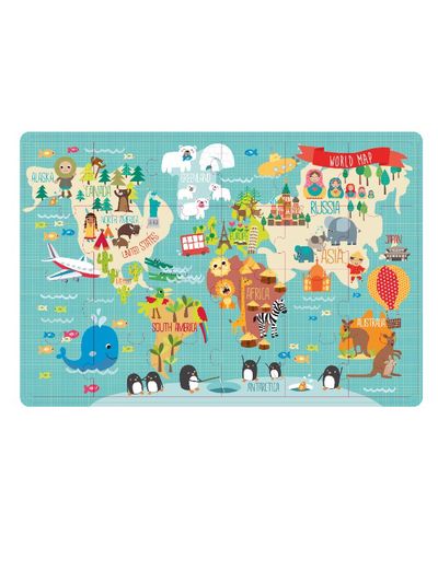 Dėlionė APLI XL WORLD MAP MARTINA HOGAN 24 dalys, metalo dėžutė