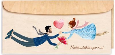 Atvirukas MEILĖ SUTEIKIA SPARNUS, su voku