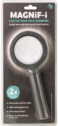Padidinamasis stiklas LIGHTED, 6 LED