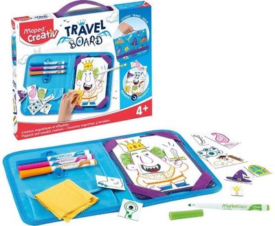 Piešimo rinkinys su magnetine lenta MAPED CREATIV Travel Board Knights and Princ esses