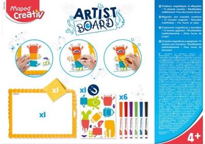 Piešimo rinkinys su magnetine lenta MAPED CREATIV Artist Board Monsters