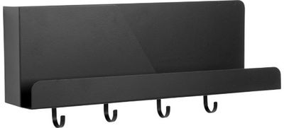 Raktų kabykla-lentynėlė PERKY BLACK, 46 cm