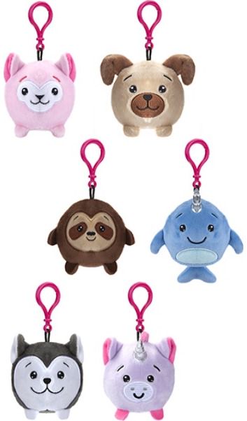 Pliušinis žaislas SQUISHIMI PLUSH CLIP ON BALLS, 6 cm., SERIES 4