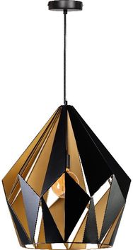 Pakabinamas šviestuvas RHOMB GOLD/BLACK, 58 cm, E27