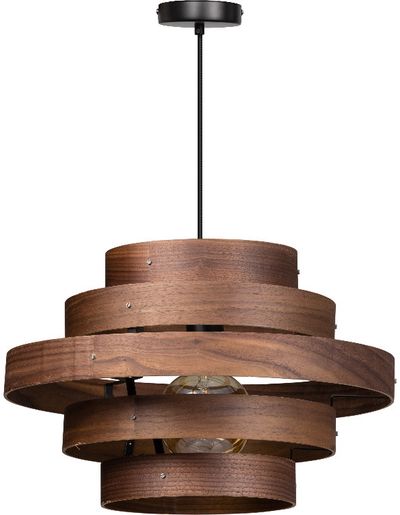 Pakabinamas šviestuvas WALNUT 5 RINGS, 50 cm, E27