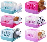 Pliušinis žaislas narvelyje PUPPIES PLUSH IN CARY CASE, 13 cm., 4 rūšys