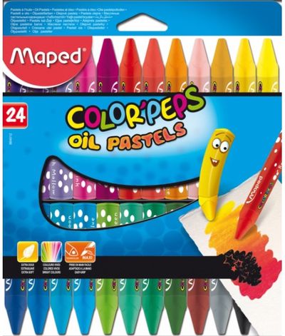 Aliejinės kreidelės MAPED ColorPeps, 24 spalvos