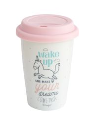 Kelioninis puodelis WAKE UP AND MAKE YOUR DREAMS