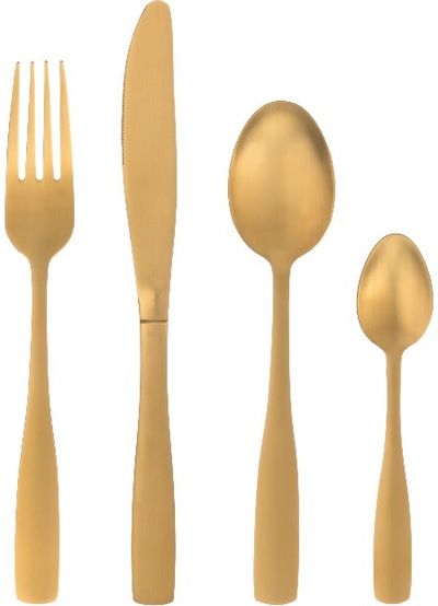 Stalo įrankių rinkinys MAKU CHAMPAGNE GOLD, 16 vnt.